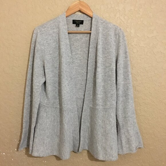 Charter Club Womens Large Cardigan Sweater Cashmere Gray - Picture 1 of 11